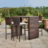 5pc Bar Height Outdoor Dining Set With Acacia Wood Tabletop - Teamson Home -VIDAXL Sale Store GUEST fc6b2f47 8d7f 407d 9498 ff3f209a8b01