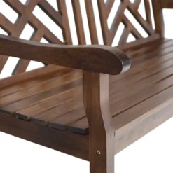 Outdoor Poplar Wood Loveseat Bench - Natural - Captiva Designs -VIDAXL Sale Store GUEST fded66fd 8b6a 4df4 a3aa 761d4c441dfc