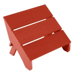 Italica 3pc Set With Modern Adirondack Chair, Side Table & Folding Ottoman - Rustic Red - Highwood -VIDAXL Sale Store GUEST fe59519c aee6 47c0 81af 2df284e8a6d2