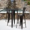Flash Furniture Commercial Grade 24" Round Metal Indoor-Outdoor Bar Table Set With 2 Cafe Stools -VIDAXL Sale Store GUEST fea41d07 9ab1 4949 9394 17a21fcf9808