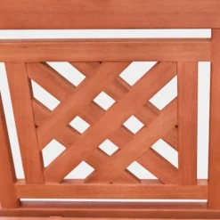 Malibu Plaid Hardwood Eucalyptus Outdoor Patio Bench - Tan - Vifah -VIDAXL Sale Store GUEST ff783a3e 0dd6 4ddc 9714 f8a4c34c3d8b